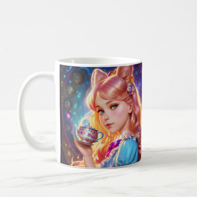 Fantasy Alice in Wonderland Kaffemugg (Vänster)