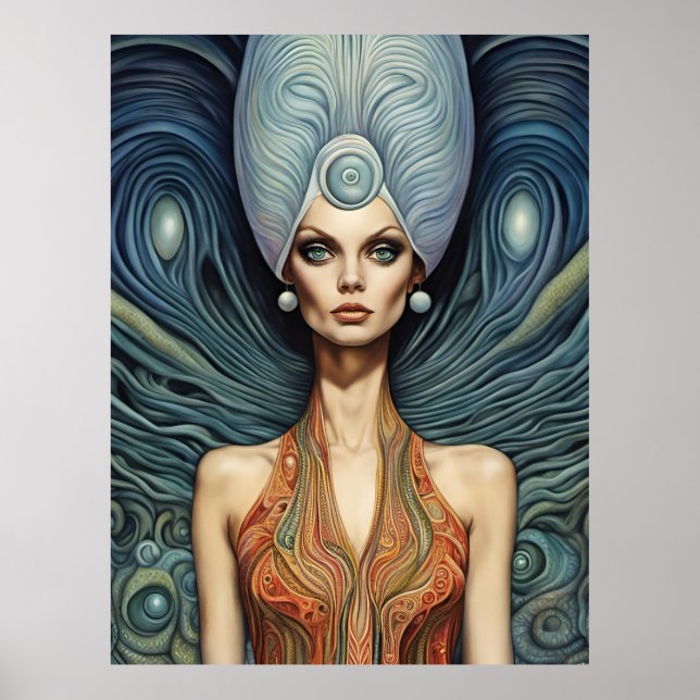 Fantasy Alien Woman Poster (Framsidan)