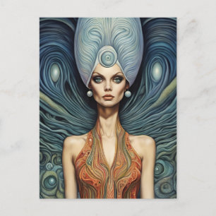 Fantasy Alien Woman Vykort