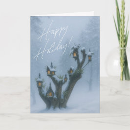 Fantasy Älv stuga jul Kort