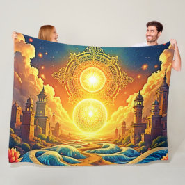 Fantasy Andlig City Fleecefilt