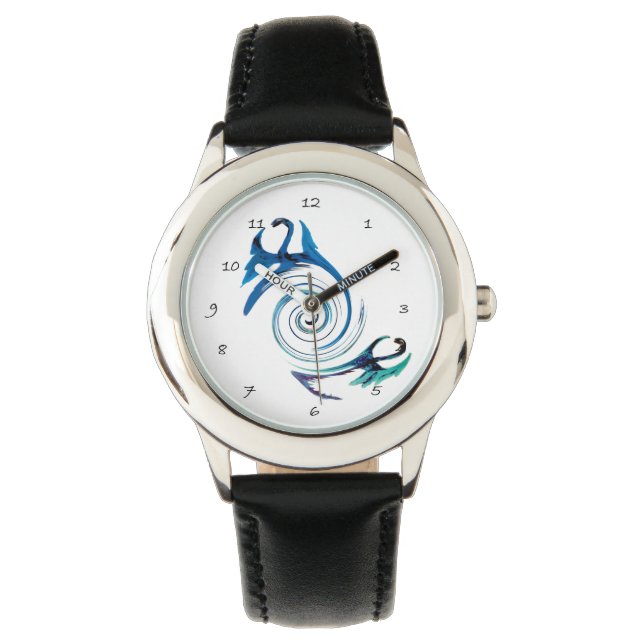 Fantasy Animal Blue Dragons Armbandsur (Framsida)