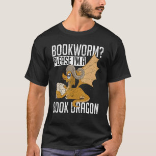 Fantasy Animal Bok Dragon Bookworm Bok Nerd Rea T Shirt
