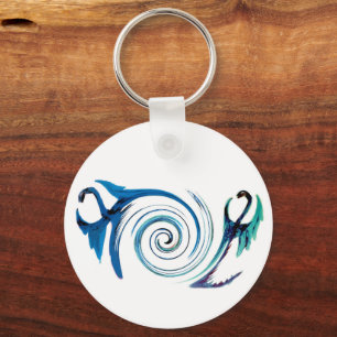 Fantasy Animal Coola Blue Dragons Nyckelring