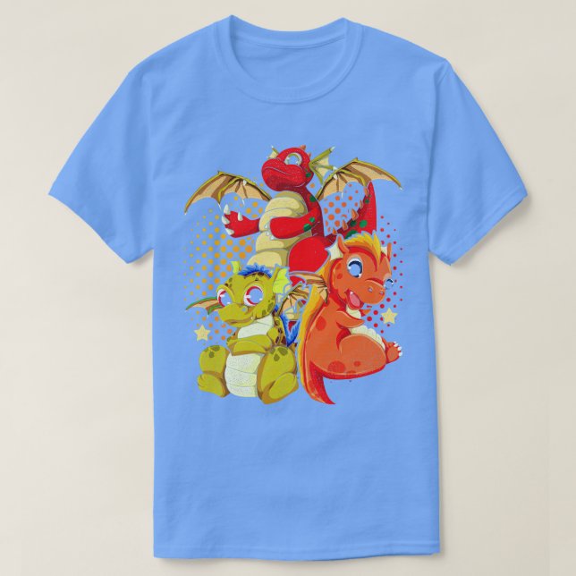Fantasy Animal Mythical Creature Cute Dragon T Shirt (Design framsida)