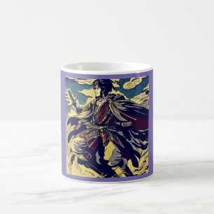 Fantasy Anime Hero 2 - Japanskt träsnitt Kaffemugg