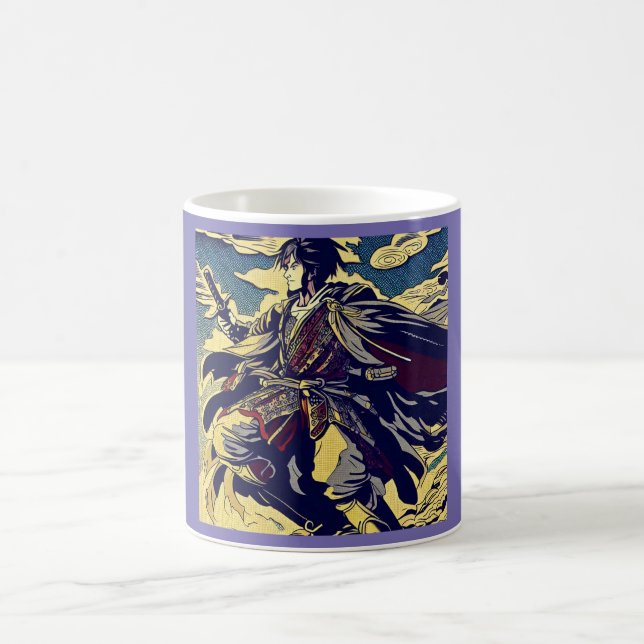 Fantasy Anime Hero 2 - Japanskt träsnitt Kaffemugg (Center)