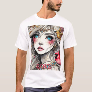 Fantasy Anime Manga Girl Asuka Tshirt Ruby T Shirt