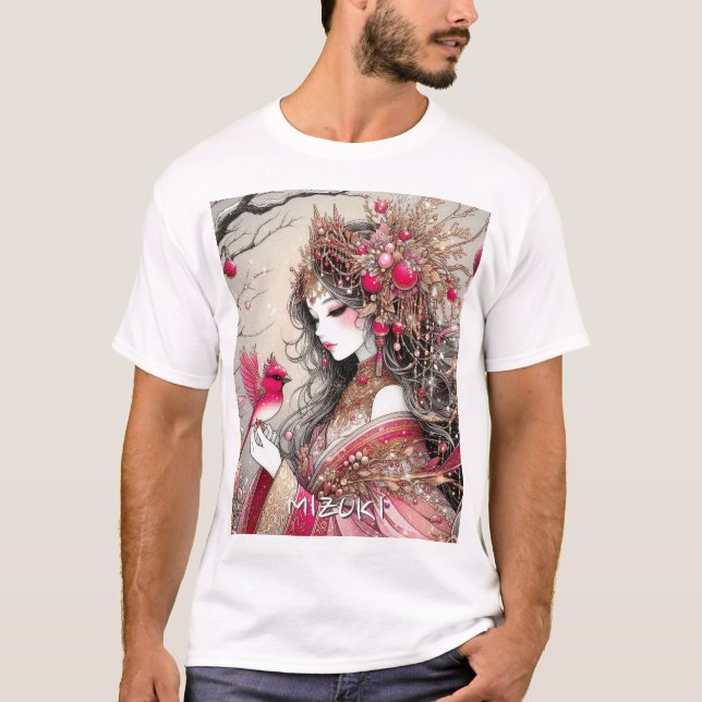 Fantasy Anime Manga Girl Mizuki Tshirt Anpassnings T Shirt (Framsida)