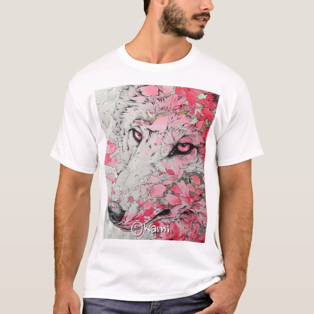 Fantasy Anime Manga Wolfe Ōkami Tshirt Anpassnings T Shirt (Framsida)