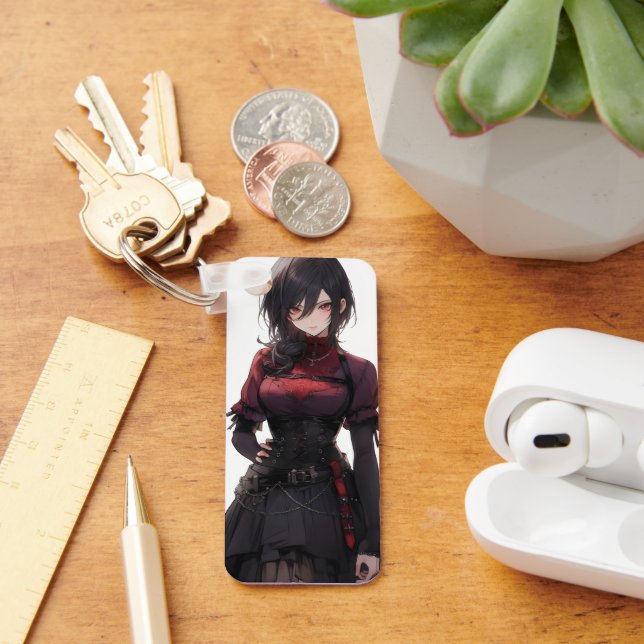 Fantasy Anime Söt Girl Nyckelring (Skrivbord)