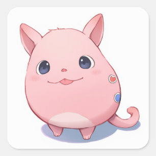 Fantasy Anime Sticker Fyrkantigt Klistermärke