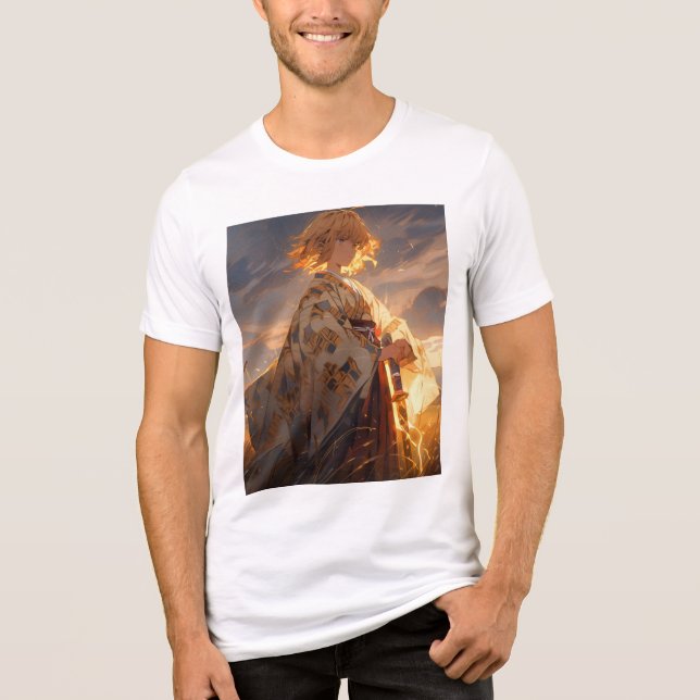 Fantasy Anime Style Sunset Art T-Shirt (Framsida)