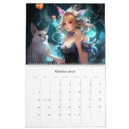 Fantasy Anime Worlds 2024 Calendar Kalender