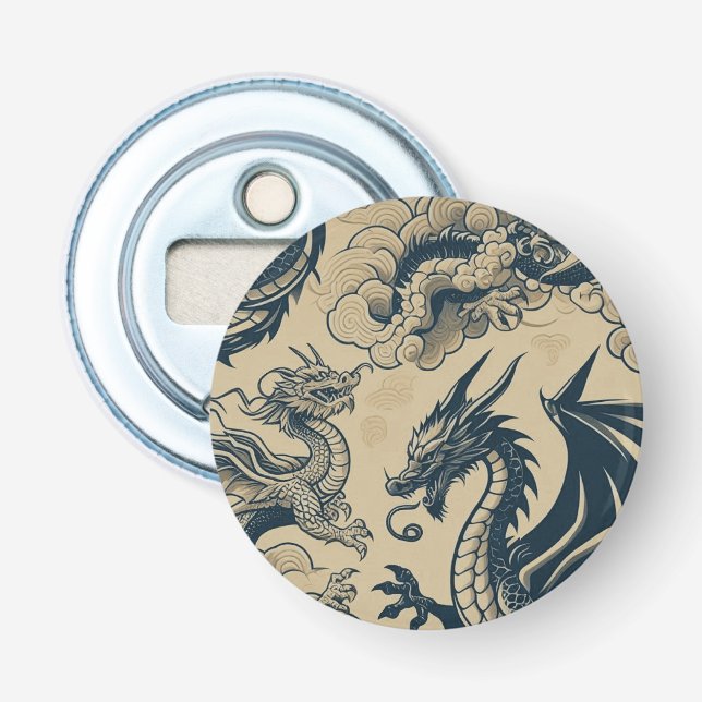 Fantasy Antiqued Dragons Flasköppnare (Framsidan)