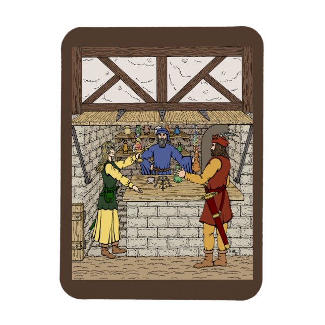 Fantasy Apothecary Shop Magnet (Vertikal)