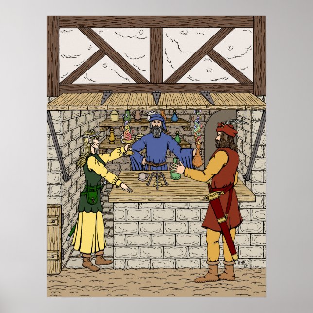 Fantasy Apothecary Shop Poster (Framsidan)