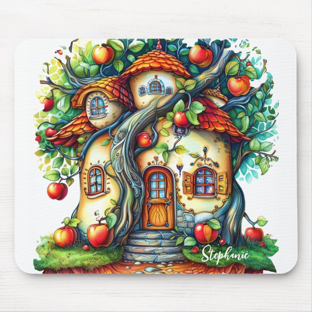 Fantasy Apple Fruit House, vacker Elegant Musmatta (Framsidan)