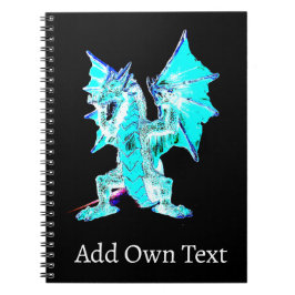 Fantasy Aqua Blue Dragon Anteckningsbok