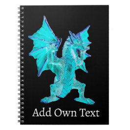Fantasy Aqua Dragon Anteckningsbok