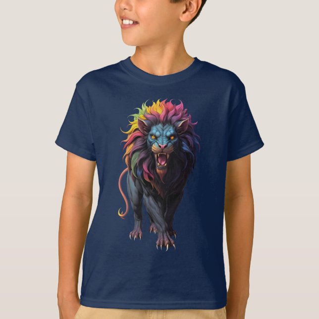 Fantasy Art a Lejon T Shirt (Framsida)