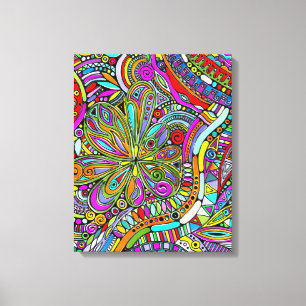 Fantasy Art - Abstrakt Flowers 1 Canvastryck