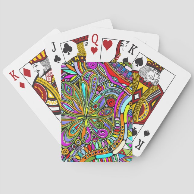 Fantasy Art - Abstrakt Flowers 1 Casinokort (Baksidan)
