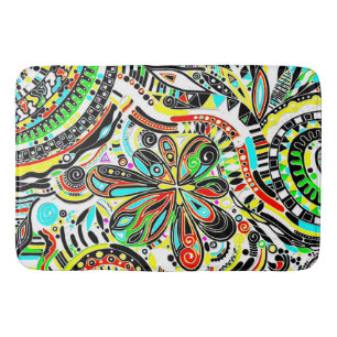 Fantasy Art - Abstrakt Flowers 3 Badrumsmatta