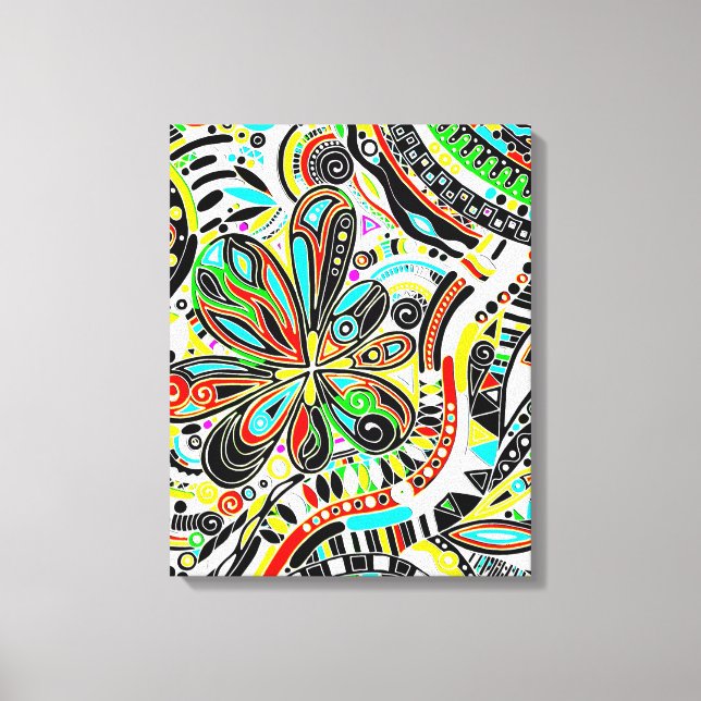 Fantasy Art - Abstrakt Flowers 3 Canvastryck (Framsida)