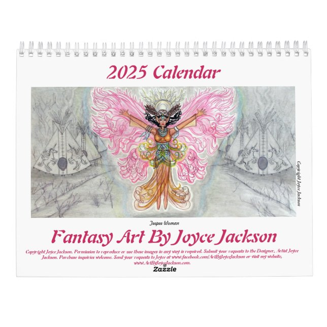 Fantasy Art av Joyce Jackson 2025 Calendar Kalender (Baksida)