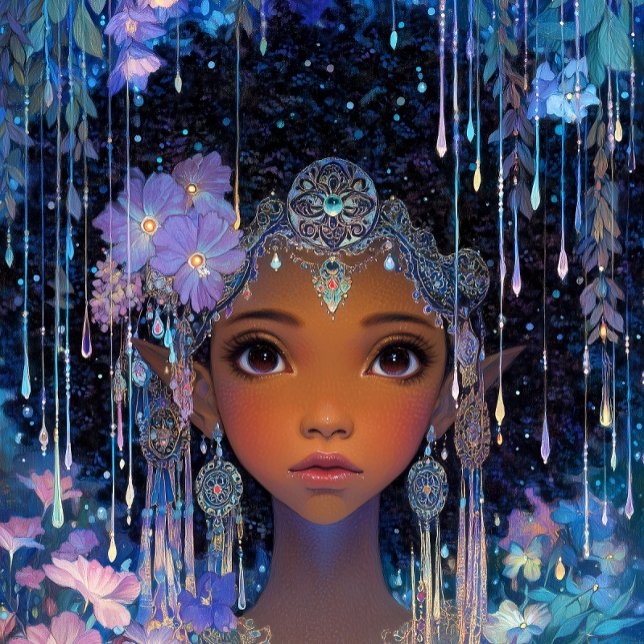  Fantasy Art Black Girl Black Queen Elf Goddess Poster (Skapare uppladdad)