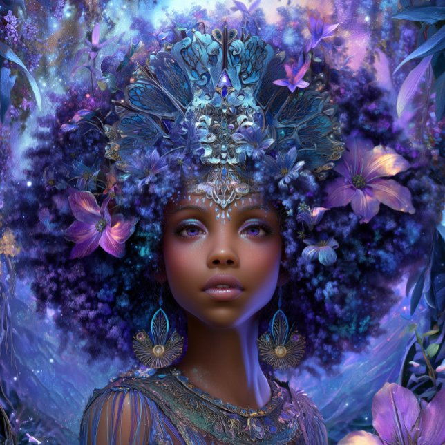 Fantasy Art Black Girl Black Queen Goddess Poster (Skapare uppladdad)