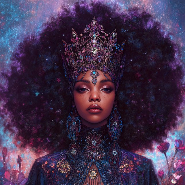 Fantasy Art Black Girl Black Queen Goddess Poster (Skapare uppladdad)