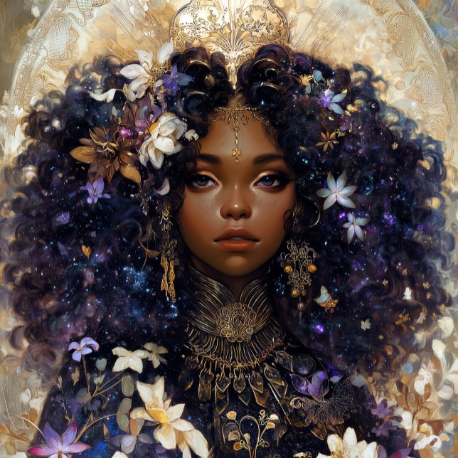 Fantasy Art Black Girl Black Queen Goddess Poster (Skapare uppladdad)
