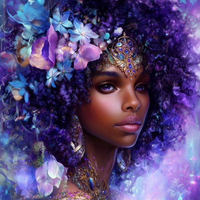 Fantasy Art Black Girl Black Queen Goddess Poster (Skapare uppladdad)