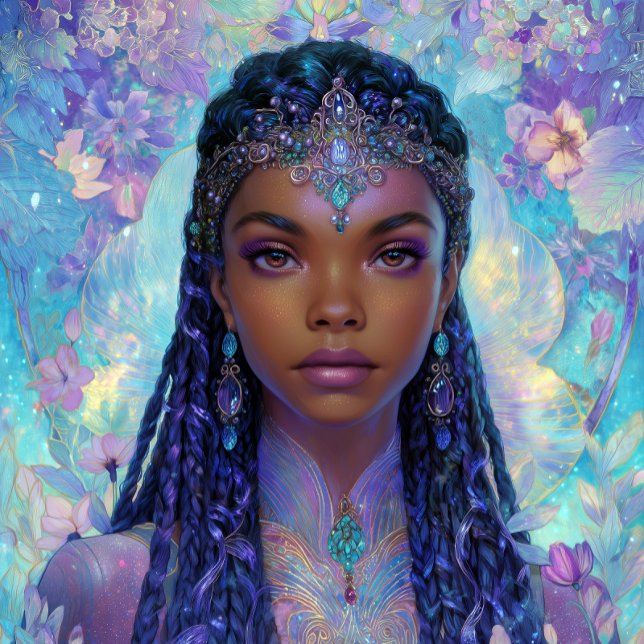 Fantasy Art Black Girl Black Queen Goddess Poster (Skapare uppladdad)
