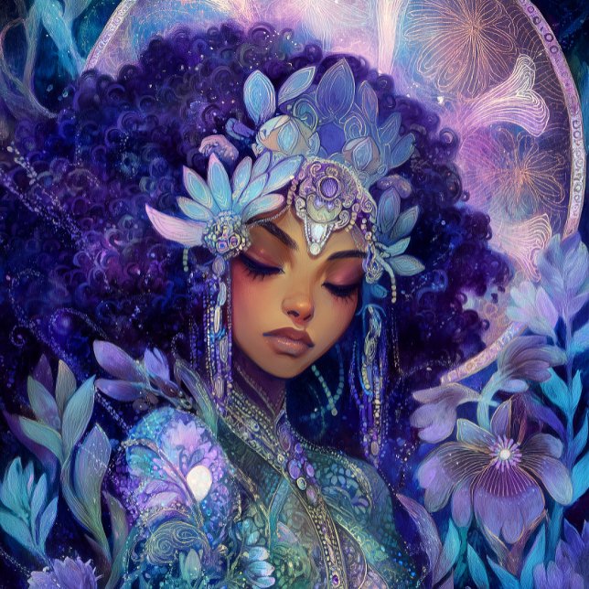 Fantasy Art Black Girl Black Queen Goddess Poster (Skapare uppladdad)