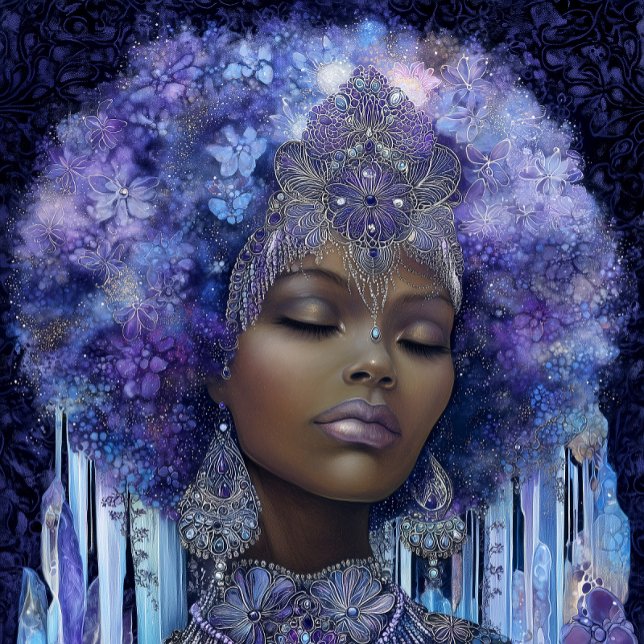 Fantasy Art Black Girl Black Queen Goddess Poster (Skapare uppladdad)
