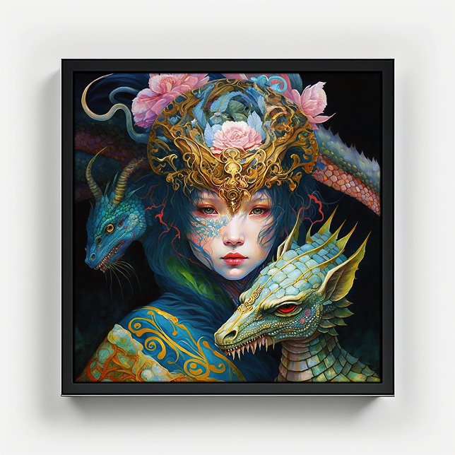 Fantasy Art Dragon Goddess Queen Poster (Skapare uppladdad)