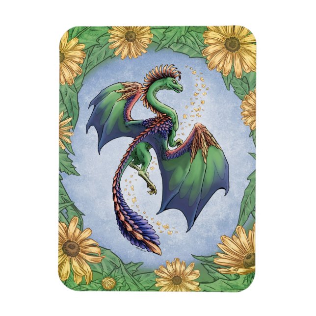 Fantasy Art, färgfull dryck av sommarnatur Magnet (Vertikal)