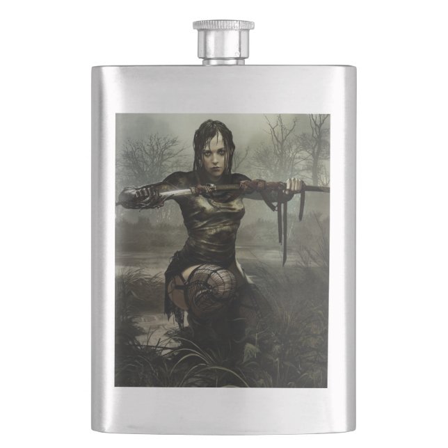 Fantasy Art, Female Warrior med Sword Fickplunta (Framsidan)