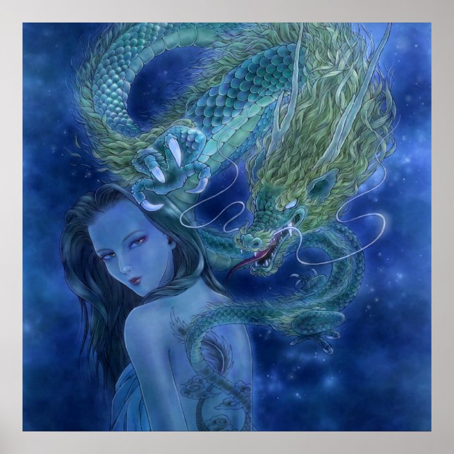 Fantasy Art Print - Dragon Lore Poster (Framsidan)