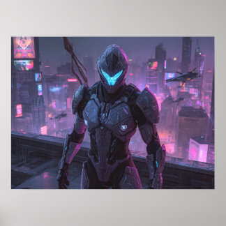 Fantasy Art- Väktare av den neonskilda klyftan Poster