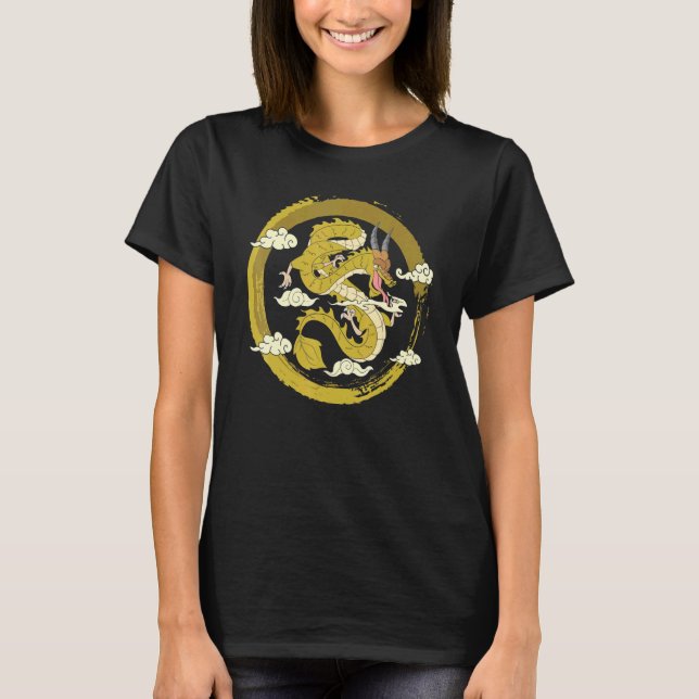 Fantasy Asian Dragon Mysthical Creature Chinese Dr T Shirt (Framsida)
