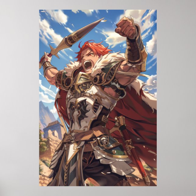 Fantasy Äventyr 2D Anime Art Stil Poster (Framsidan)