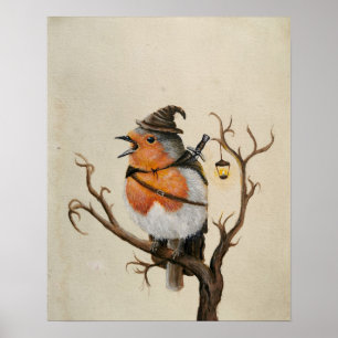 Fantasy äventyr robin-teckningar poster