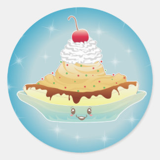Fantasy Bananasplit Runt Klistermärke