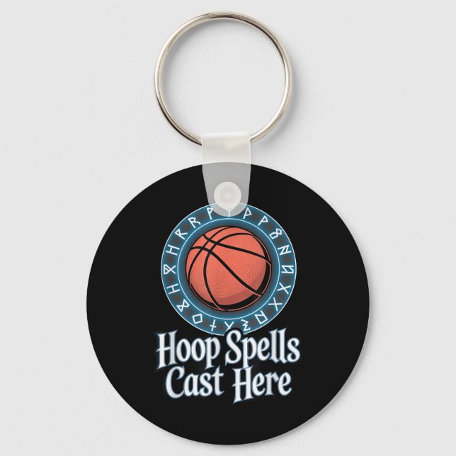 Fantasy Basketball Spell League Draft Game Nyckelring (Framsida)