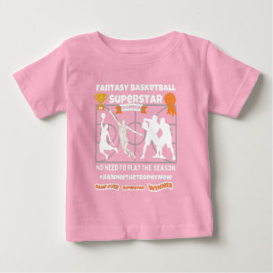 Fantasy basketball superstar-spel över T-Shirt