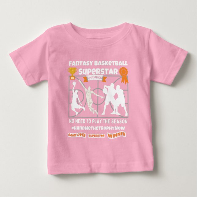 Fantasy basketball superstar-spel över T-Shirt (Framsida)